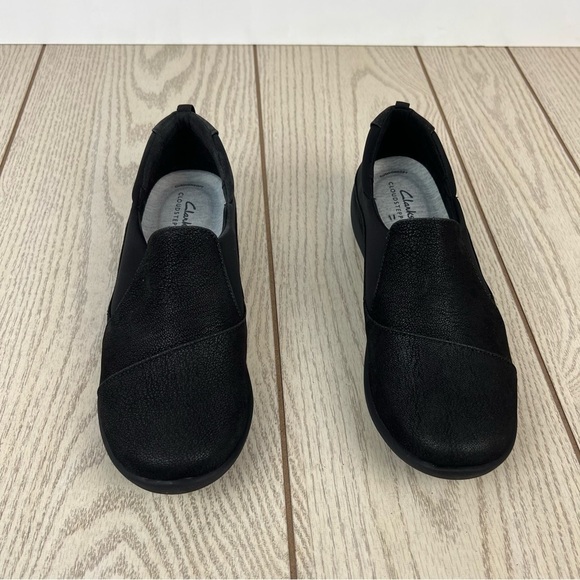 Clarks Women's Cloudsteppers Sillian Paz Slip-on Flats 8.5M Black $85 - Picture 3 of 9